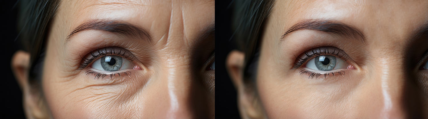 Vorher-Nachher Seidenfadenlifting Radeberg